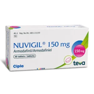 Nuvigil 150 mg Armodafinil tablets box by Cipla and Teva