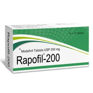 Rapofil 200 mg Modafinil tablets box
