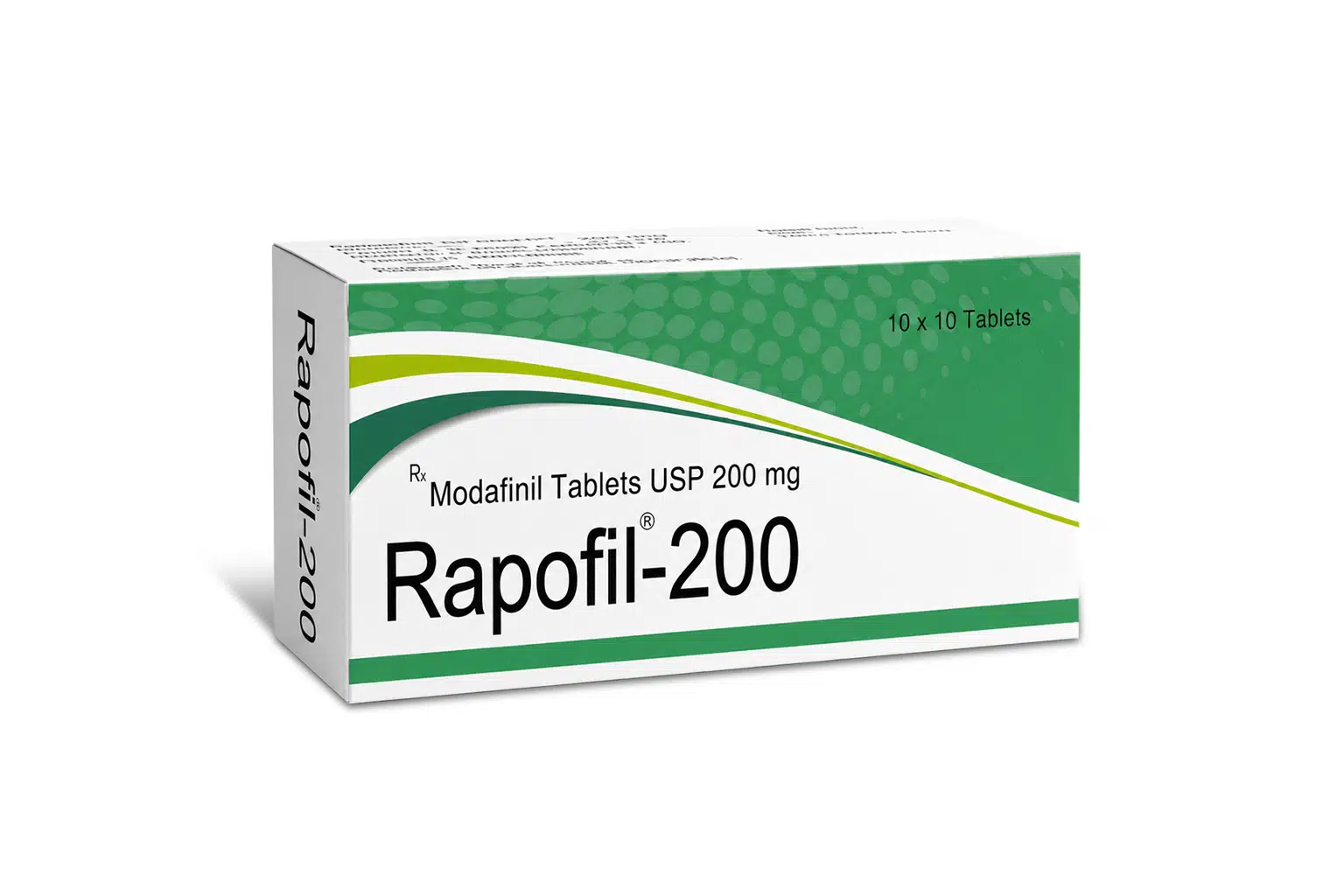 Rapofil 200 mg Modafinil tablets box